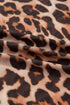Leopard Mock Neck Sheer Mesh Fitted Long Sleeve Top